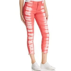 NWT DL1961 Florence Tie-Dye Pink Skinny Jeans Size 25 Raw Hem